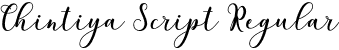 Chintiya Script Regular font - Chintiya Script.otf