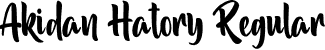 Akidan Hatory Regular font - AkidanHatory.otf