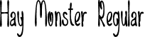 Hay Monster Regular font - Hay Monster.ttf