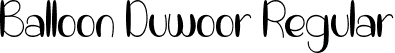 Balloon Duwoor Regular font - Balloon Duwoor.ttf