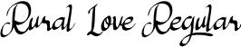 Rural Love Regular font - Rural Love.otf