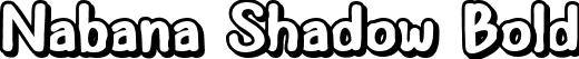 Nabana Shadow Bold font - Nabana-ShadowBold - DEMO.ttf