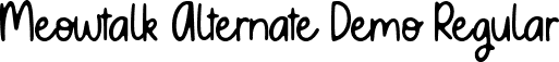 Meowtalk Alternate Demo Regular font - Meowtalk Alternate Demo.otf