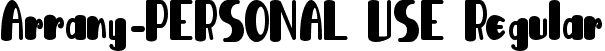 Arrany-PERSONAL USE Regular font - Arrany DEMO.ttf