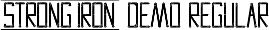 Strong Iron Demo Regular font - StrongIronDemoRegular.ttf