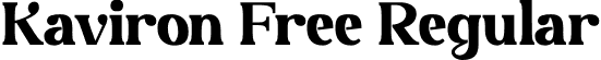 Kaviron Free Regular font - kaviron-free.otf