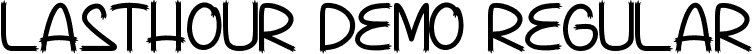 Lasthour Demo Regular font - LasthourDemoRegular.ttf