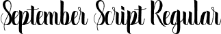 September Script Regular font - SeptemberScript-Regular.ttf