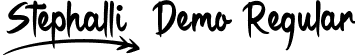 Stephalli Demo Regular font - StephalliDemoRegular.ttf