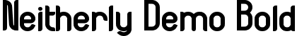 Neitherly Demo Bold font - NeitherlyDemoBold.ttf