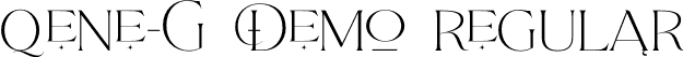 Qene-G Demo Regular font - Qene-G-Demo.otf