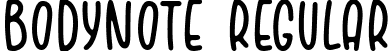 BODYNOTE Regular font - BODYNOTE.ttf