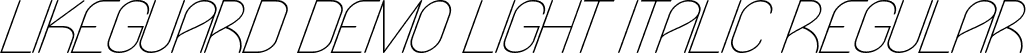 Likeguard Demo Light Italic Regular font - LikeguardDemoLightItalic.ttf