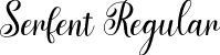 Serfent Regular font - Serfent.ttf