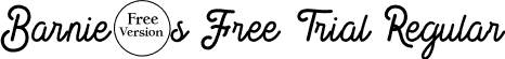 Barnie's Free Trial Regular font - Barnie's.ttf