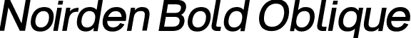 Noirden Bold Oblique font - Noirden-BoldOblique.otf