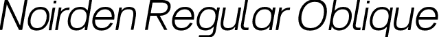 Noirden Regular Oblique font - Noirden-RegularOblique.otf