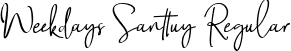 Weekdays Santtuy Regular font - Weekdays Santtuy TTF.ttf