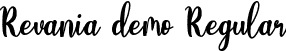 Revania demo Regular font - Revania demo.otf