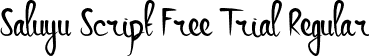 Saluyu Script Free Trial Regular font - Saluyu Script Free Trial.otf