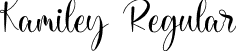 Kamiley Regular font - Kamiley.ttf