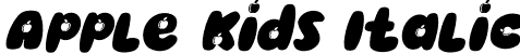 Apple Kids Italic font - Apple Kids Italic.otf