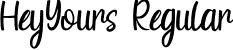 HeyYours Regular font - HeyYours.otf