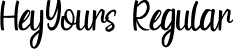 HeyYours Regular font - HeyYours.ttf