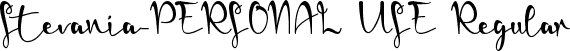 Stevania-PERSONAL USE Regular font - Stevania DEMO.ttf