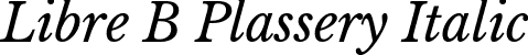 Libre B Plassery Italic font - LibreBPlassery-Italic.ttf