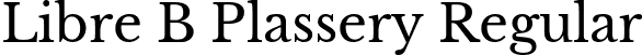 Libre B Plassery Regular font - LibreBPlassery-Regular.ttf