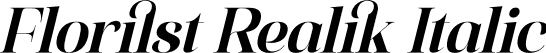 Florilst Realik Italic font - Florilst-Realik-Italic.otf