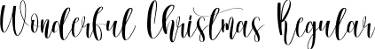 Wonderful Christmas Regular font - Wonderful Christmas.ttf