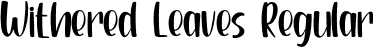 Withered Leaves Regular font - Withered Leaves.otf