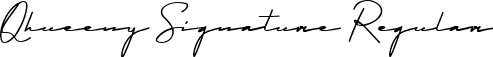 Qhueeny Signature Regular font - Qhueeny Signature.ttf