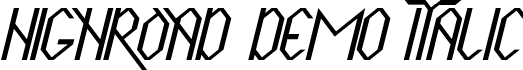 Highroad Demo Italic font - HighroadDemoItalic.ttf