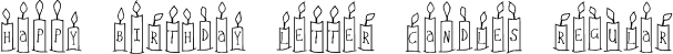 Happy Birthday Letter Candles Regular font - HappyBirthdayLetterCandles-Regular.ttf