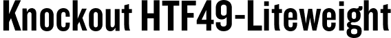 Knockout HTF49-Liteweight font - Knockout HTF49Liteweight Regular.otf