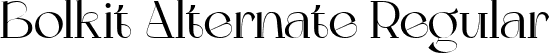 Bolkit Alternate Regular font - Bolkit Alternate.ttf