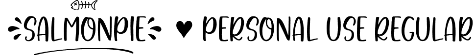 Salmonpie - Personal Use Regular font - Salmonpie.otf