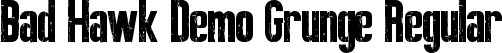 Bad Hawk Demo Grunge Regular font - BadHawkDemoGrunge.ttf