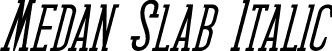 Medan Slab Italic font - MedanSlab-Italic.otf