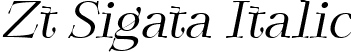 Zt Sigata Italic font - Zt Sigata Italic.ttf