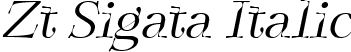 Zt Sigata Italic font - Zt Sigata Kozi Italic.ttf