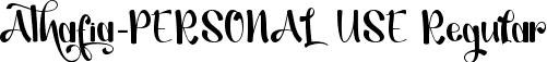 Athafia-PERSONAL USE Regular font - Athafia.ttf