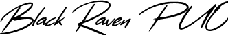 Black Raven PUO font - BlackRavenPUO.ttf