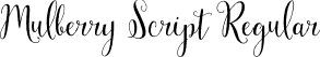 Mulberry Script Regular font - Mulberry Script-Regular.otf