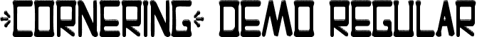 Cornering Demo Regular font - CorneringDemoRegular.ttf