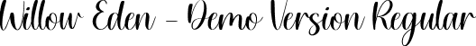 Willow Eden - Demo Version Regular font - Willow Eden.otf