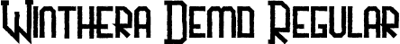 Winthera Demo Regular font - WintheraDemoRegular.ttf